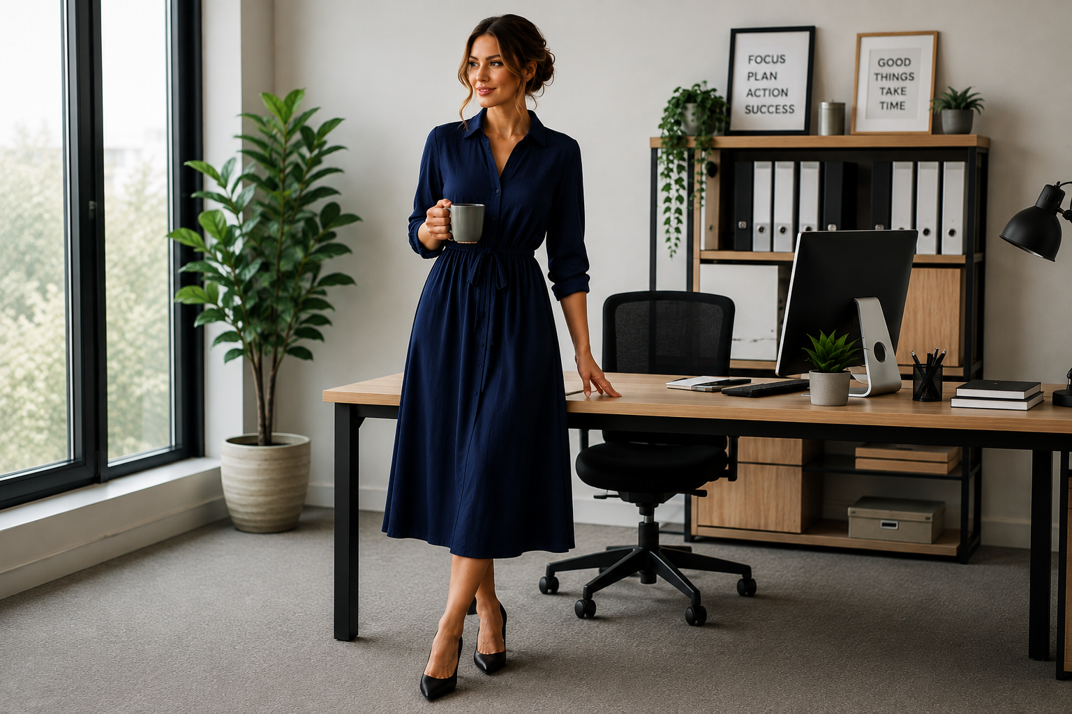 From Desk to Dinner: How to Transition One Midi Dress 5 Ways
